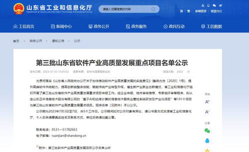 东营市两项目入选第三批省软件产业高质量发展重点项目，彰显山东软件开发新动能